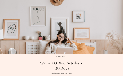 How to Write 30 Blog Arcticles in 30 Days